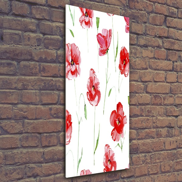 Plexiglasbilder vertikal Mohnblumen