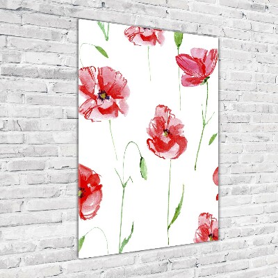 Plexiglasbilder vertikal Mohnblumen