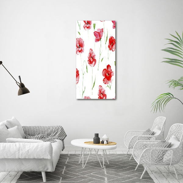 Plexiglasbilder vertikal Mohnblumen