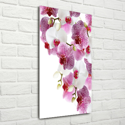 Modernes Acrylbild vertikal Orchidee