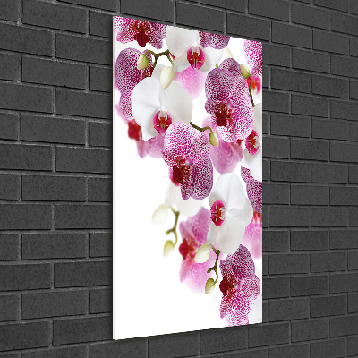 Modernes Acrylbild vertikal Orchidee