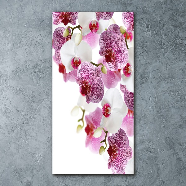 Modernes Acrylbild vertikal Orchidee