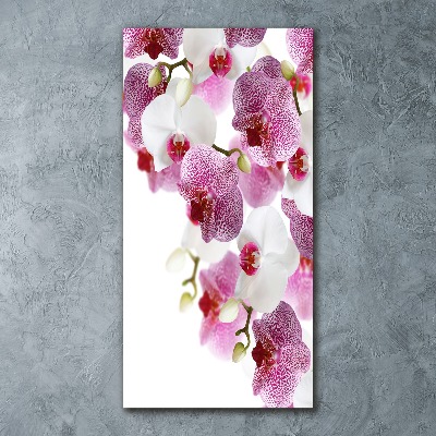 Modernes Acrylbild vertikal Orchidee