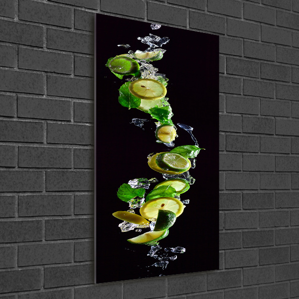 Plexiglasbilder vertikal Limetten und Zitronen