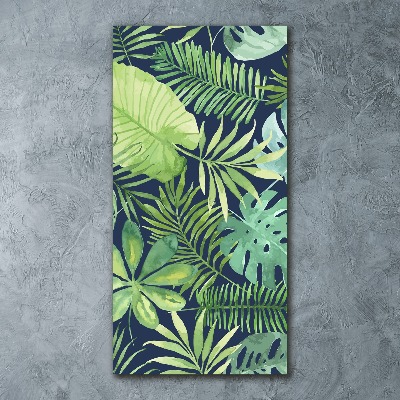 Bild auf Acrylglas vertikal Tropische Blätter