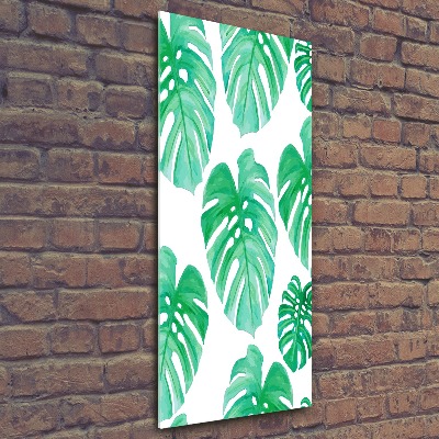 Modernes Acrylbild vertikal Monstera