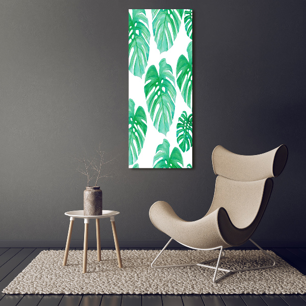 Modernes Acrylbild vertikal Monstera