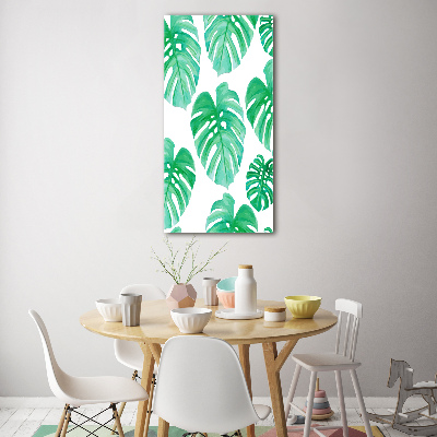 Modernes Acrylbild vertikal Monstera