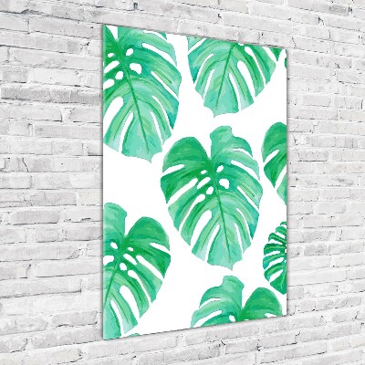 Modernes Acrylbild vertikal Monstera