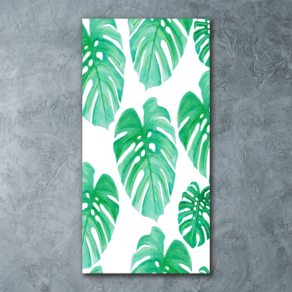 Modernes Acrylbild vertikal Monstera