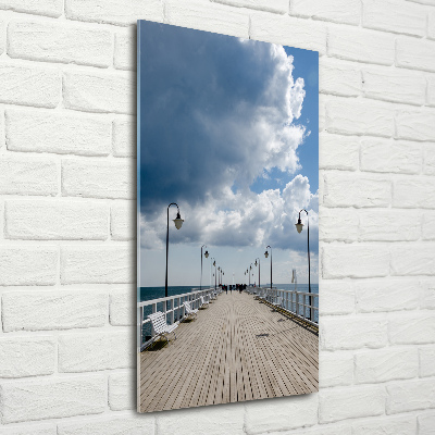 Bild auf Acrylglas vertikal Pier in Orłowo