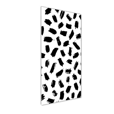 Bild auf Acrylglas vertikal Schwarze und weiße Flecken