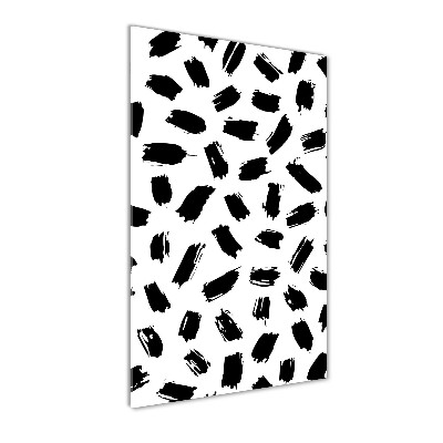 Bild auf Acrylglas vertikal Schwarze und weiße Flecken