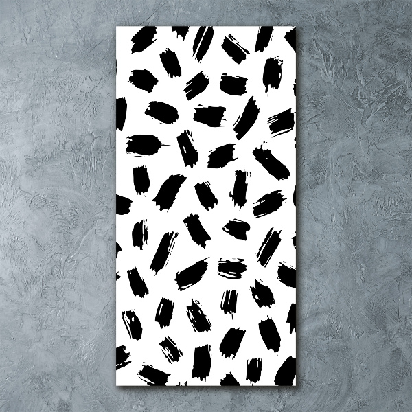 Bild auf Acrylglas vertikal Schwarze und weiße Flecken