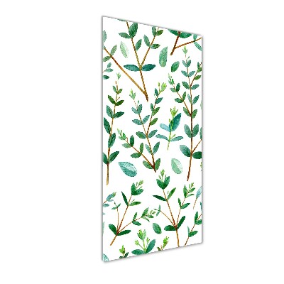 Acrylbild vertikal Eukalyptuszweige