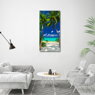Bild auf Acrylglas vertikal Tropischer Strand