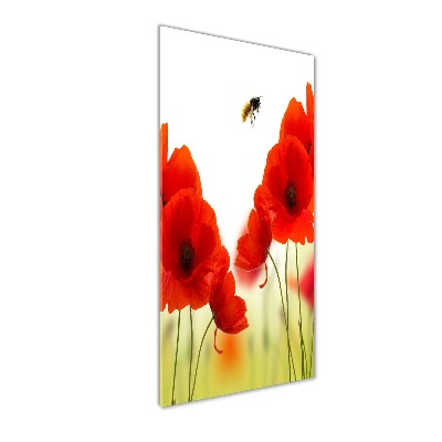 Modernes Acrylbild vertikal Wildmohn