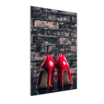 Modernes Acrylbild vertikal Rote High Heels