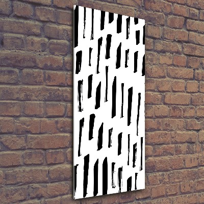 Bild auf Acrylglas vertikal Schwarze und weiße Flecken