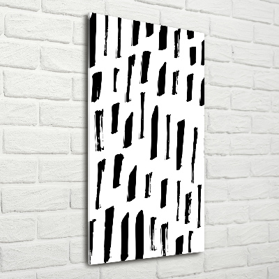 Bild auf Acrylglas vertikal Schwarze und weiße Flecken