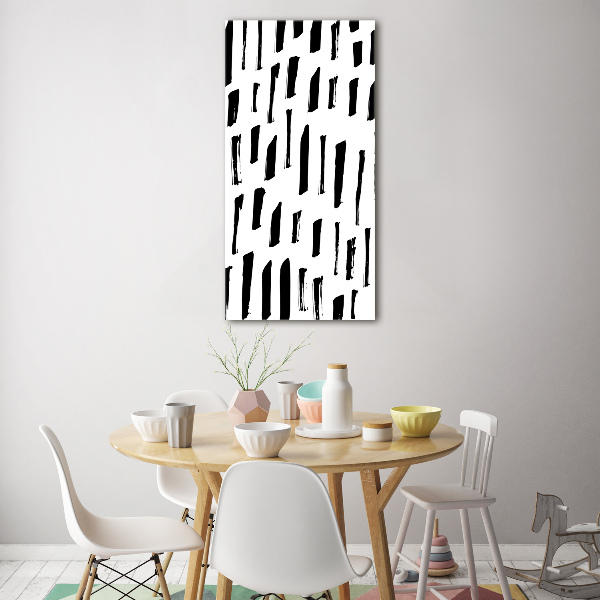 Bild auf Acrylglas vertikal Schwarze und weiße Flecken