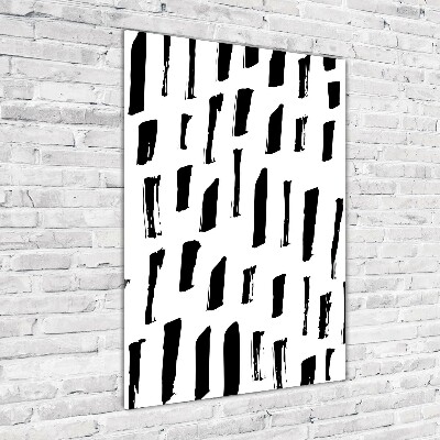 Bild auf Acrylglas vertikal Schwarze und weiße Flecken