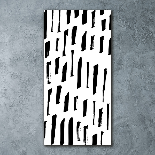 Bild auf Acrylglas vertikal Schwarze und weiße Flecken
