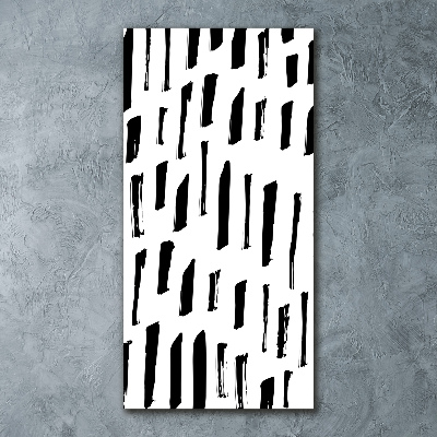 Bild auf Acrylglas vertikal Schwarze und weiße Flecken