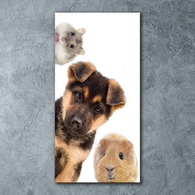 Modernes Acrylbild vertikal Haustiere