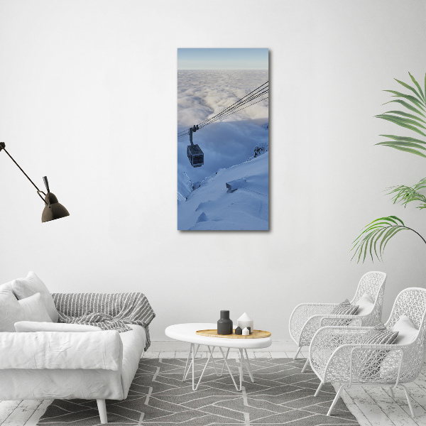 Modernes Acrylbild vertikal Achterbahn