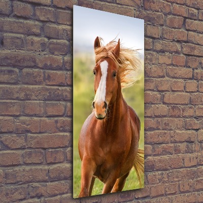 Acrylbild vertikal Ein galoppierendes Pferd