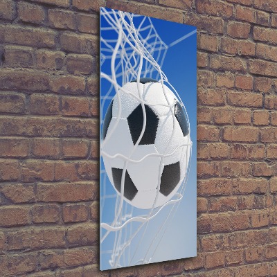 Acrylbild vertikal Der Ball ist im Tor