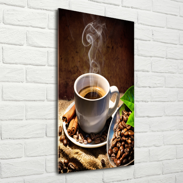 Acrylbild vertikal Eine Tasse Kaffee
