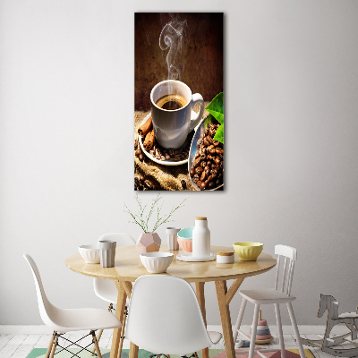 Acrylbild vertikal Eine Tasse Kaffee