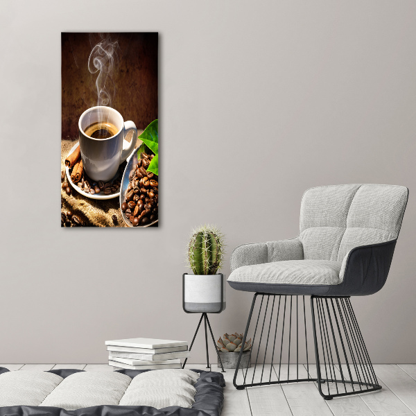 Acrylbild vertikal Eine Tasse Kaffee