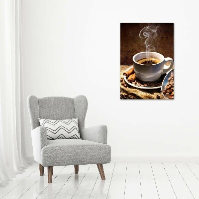 Acrylbild vertikal Eine Tasse Kaffee