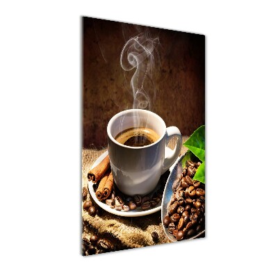 Acrylbild vertikal Eine Tasse Kaffee