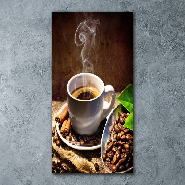 Acrylbild vertikal Eine Tasse Kaffee