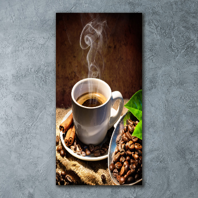 Acrylbild vertikal Eine Tasse Kaffee