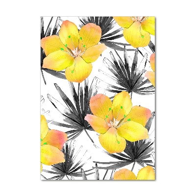 Plexiglasbilder vertikal Tropische Blumen