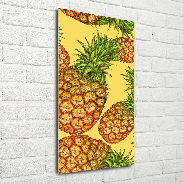 Modernes Acrylbild vertikal Ananas