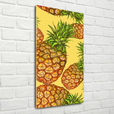Modernes Acrylbild vertikal Ananas