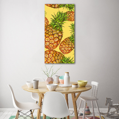 Modernes Acrylbild vertikal Ananas