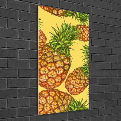 Modernes Acrylbild vertikal Ananas