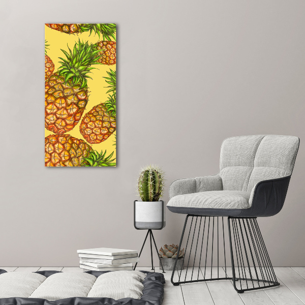 Modernes Acrylbild vertikal Ananas