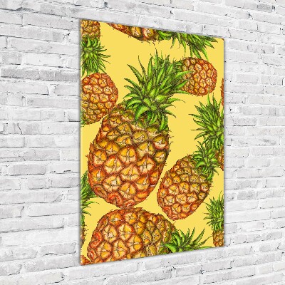 Modernes Acrylbild vertikal Ananas