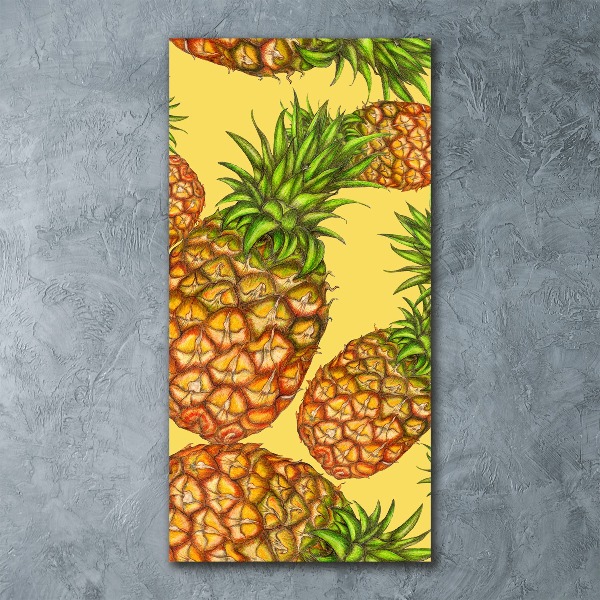 Modernes Acrylbild vertikal Ananas