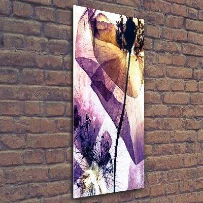 Acrylbild vertikal Mohnblumen