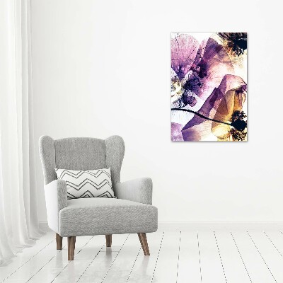 Acrylbild vertikal Mohnblumen