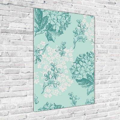 Bild auf Acrylglas vertikal Hortensie